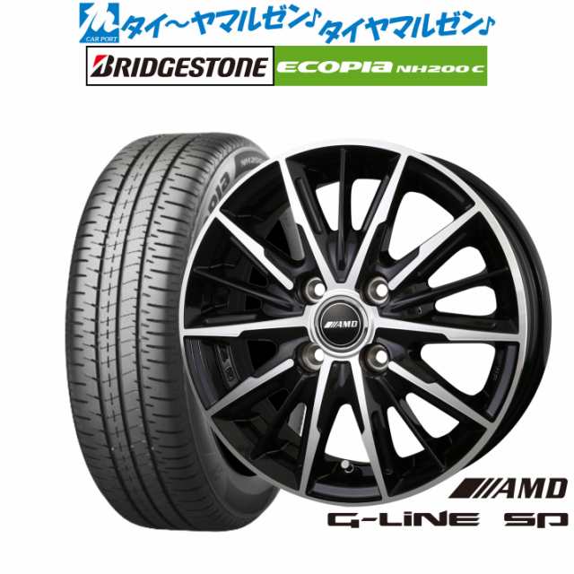 BADX AMD G-Line SP 15インチ 4.5J ブリヂストン ECOPIA エコピア NH200C 165/65R15 サマータイヤ ホイール4本セット