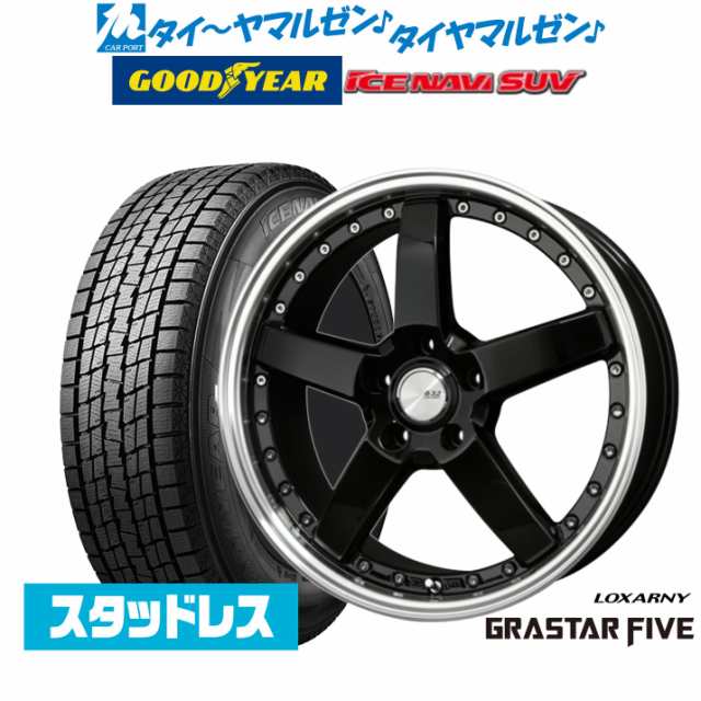 【2023年製】BADX ロクサーニ グラスターファイブ 18インチ 7.0J グッドイヤー ICE NAVI アイスナビ SUV 235/60R18 スタッドレスタイヤ