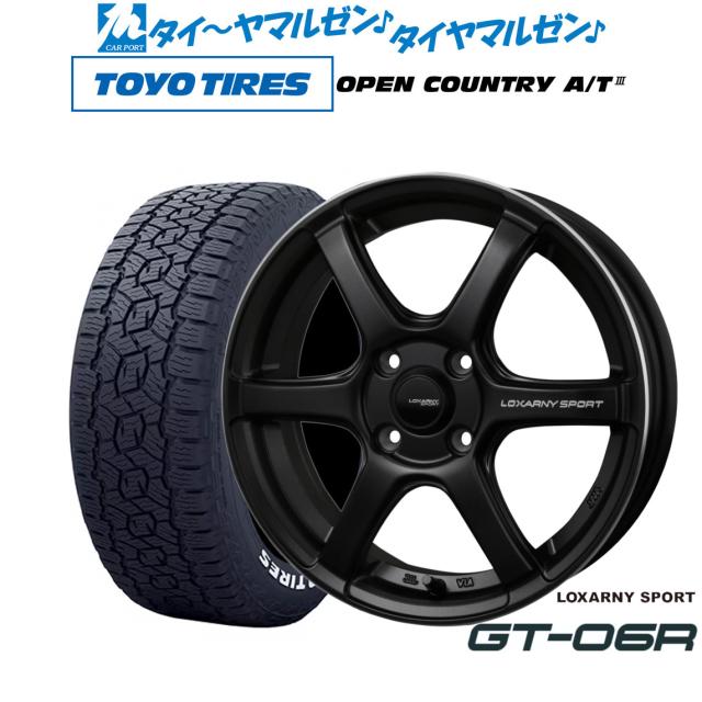 BADX ロクサーニスポーツ GT-06R 15インチ 5.5J トーヨータイヤ OPEN COUNTRY オープンカントリー AT3(ホワイトレター)  185/65R15 サマータイヤ ホイール4本セット