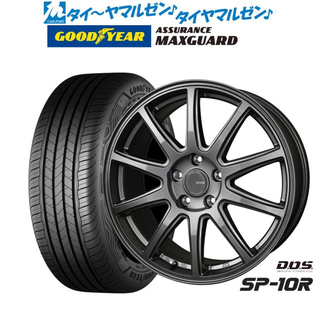 BADX D,O,S(DOS) SP-10R 16インチ 6.5J グッドイヤー ASSURANCE アシュアランス MAXGUARD 195/60R16 サマータイヤ ホイール4本セット