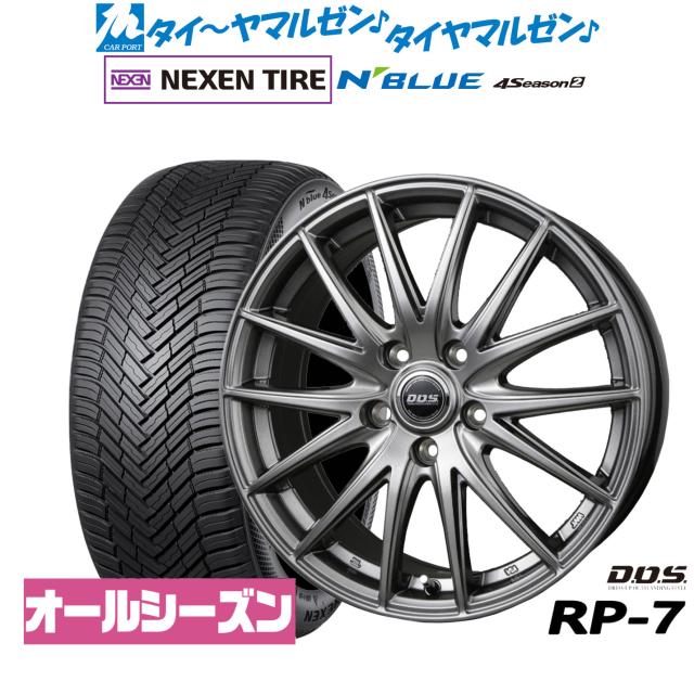 BADX DOS(DOS) RP-7 16インチ 6.5J NEXEN ネクセン N blue 4Season2 (オールシーズン) 215/60R16 サマータイヤ ホイール4本セット