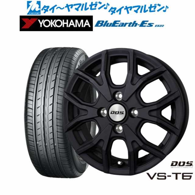 BADX DOS(DOS) VS-T6 14インチ 4.5J ヨコハマ BluEarth-ES ブルーアースイーエス ES32 165/70R14 サマータイヤ ホイール4本セット