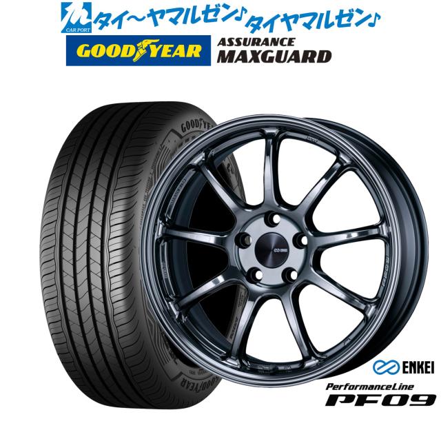 エンケイ PF09 18インチ 7.5J グッドイヤー ASSURANCE アシュアランス MAXGUARD 225/40R18 サマータイヤ ホイール4本セット