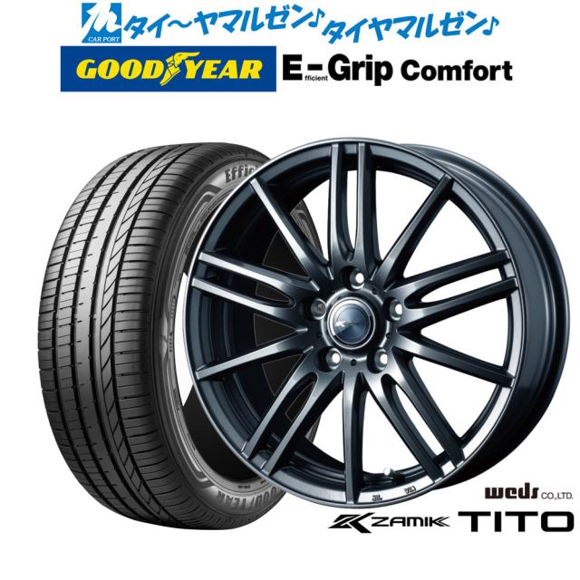 ウェッズ ザミック ティート 16インチ 7.0J グッドイヤー エフィシエント グリップ コンフォート 215/60R16 サマータイヤ ホイール4本セット