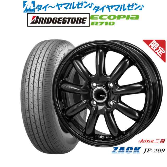 JAPAN三陽 ZACK JP-209 12インチ 4.0J ブリヂストン ECOPIA エコピア R710 145/80R12 サマータイヤ ホイール4本セット