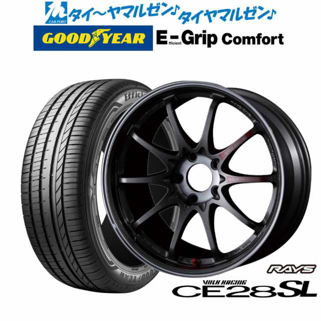 レイズ ボルクレーシング CE28 SL 18インチ 8.5J グッドイヤー エフィシエント グリップ コンフォート 245/45R18 サマータイヤ ホイール4本セットの通販は 346,000円