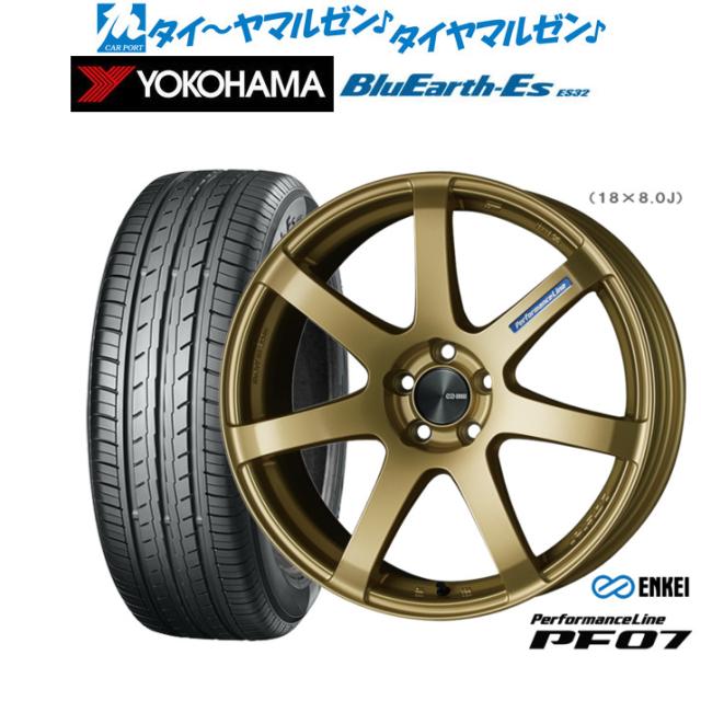 エンケイ PF07 18インチ 7.5J ヨコハマ BluEarth-ES ブルーアースイーエス ES32 225/40R18 サマータイヤ ホイール4本セットの通販は 109,150円