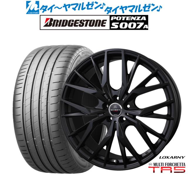 BADX ロクサーニ マルチフォルケッタ TR5 Black Edition 18インチ 7.5J ブリヂストン POTENZA ポテンザ S007A 245/45R18 サマータイヤ ホイール4本セット