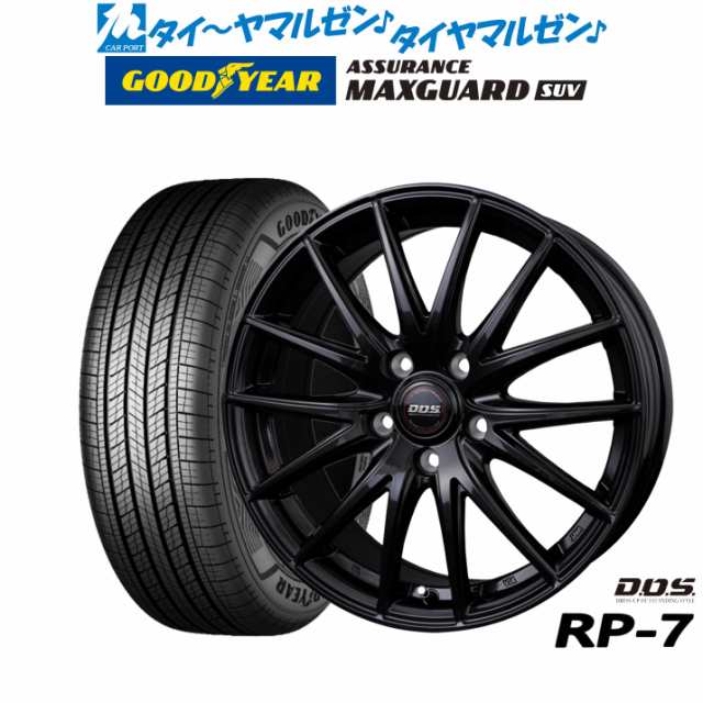 BADX DOS(DOS) RP-7 18インチ 7.5J グッドイヤー アシュアランス マックスガード SUV 225/60R18 サマータイヤ ホイール4本セット