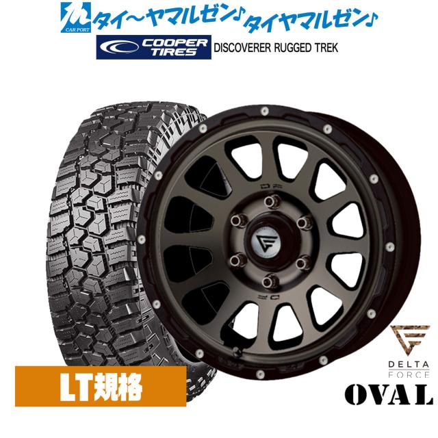 FORCE デルタフォース OVAL(オーバル) 17インチ 8.0J Cooper クーパー DISCOVERER ディスカバラー RUGGED TREK(ラギッド トレック) 265/65R17 サマータイヤ ホイール4本セット