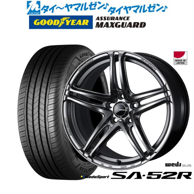 ウェッズ ウェッズスポーツ SA-52R 18インチ 8.5J グッドイヤー ASSURANCE アシュアランス MAXGUARD 225/40R18 サマータイヤ ホイール4本セット