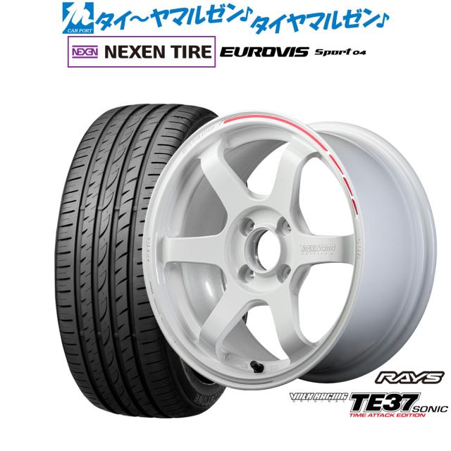 レイズ ボルクレーシング TE37 SONIC(ソニック) TIME ATTACK EDITION 16インチ 6.5J NEXEN ネクセン ロードストーン ユーロビズ Sport 04 195/45R16 サマータイヤ ホイール4本セットの通販は 111,550円