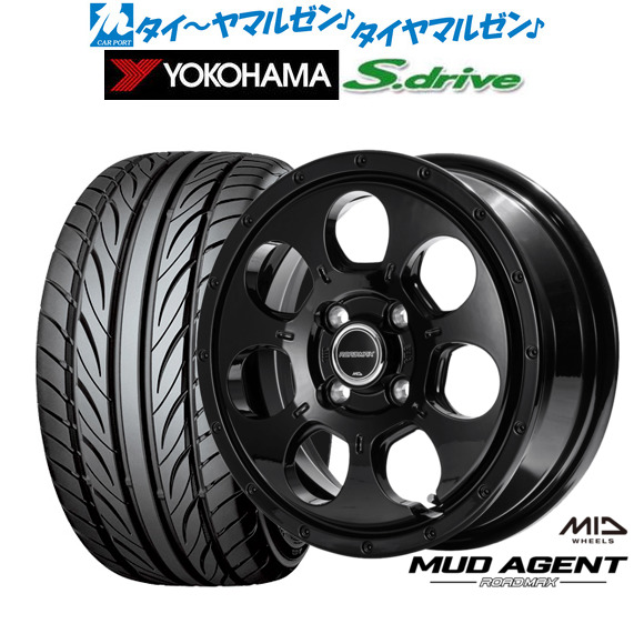 MID ロードマックス マッドエージェント 14インチ 4.5J ヨコハマ DNA S.drive ドライブ (ES03/ES03N) 165/55R14 サマータイヤ ホイール4本セット