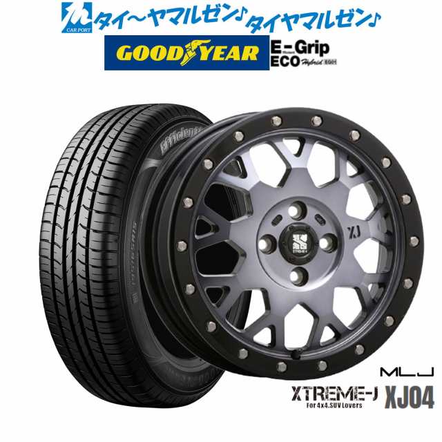 サマータイヤ ホイール4本セット MLJ エクストリーム XJ04 グロスブラックマシーン/スモーククリア 16インチ 6.5J グッドイヤー エフィシ