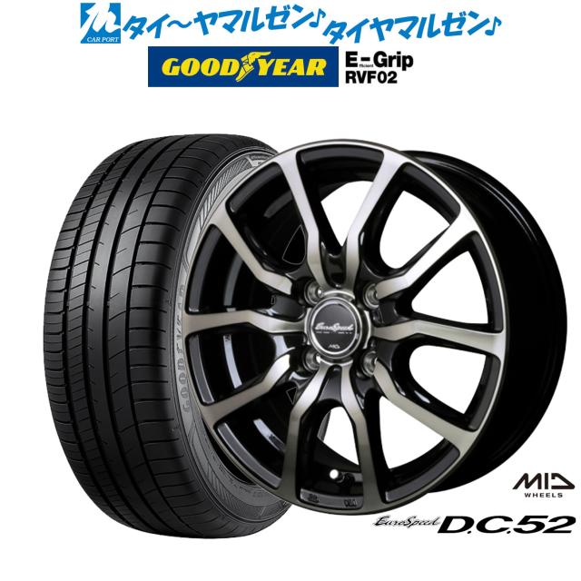 MID ユーロスピード D.C.52 BP/ABLACK 14インチ 4.5J グッドイヤー エフィシエント グリップ RVF02 165/65R14 79H サマータイヤ ホイール4本セットの通販は