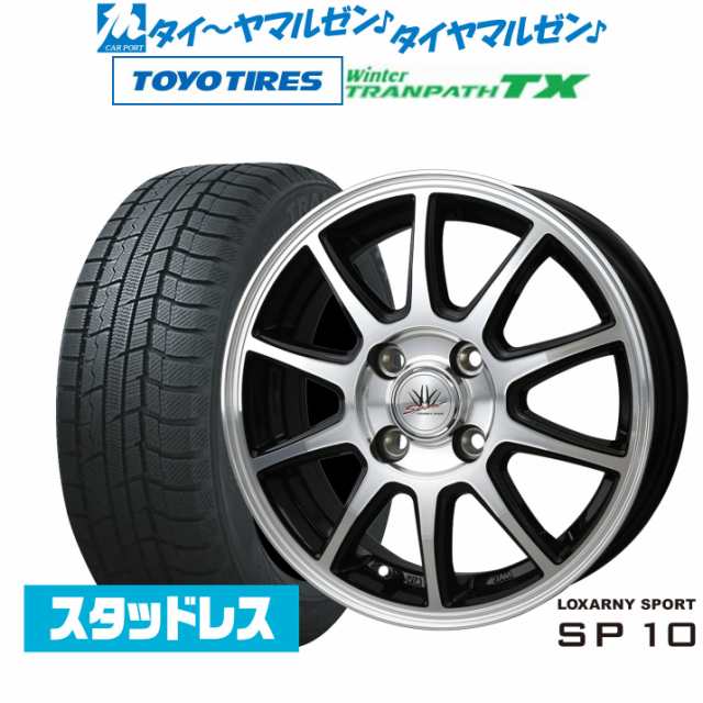 【2023年製】BADX ロクサーニスポーツ SP10 16インチ 6.0J トーヨータイヤ ウィンタートランパス TX 195/60R16 スタッドレスタイヤ ホイ