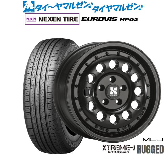 MLJ エクストリーム ラギッド 16インチ 6.5J NEXEN ネクセン ロードストーン ユーロビズ HP02 205/60R16 サマータイヤ ホイール4本セット