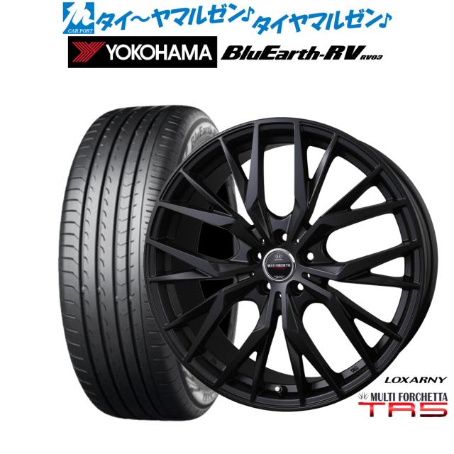 BADX ロクサーニ マルチフォルケッタ TR5 Black Edition 19インチ 8.0J ヨコハマ BluEarth ブルーアース RV03(RV-03) 245/40R19 サマータイヤ ホイール4本セット
