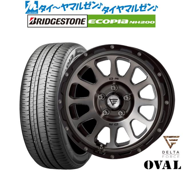FORCE デルタフォース OVAL(オーバル) 17インチ 8.0J ブリヂストン ECOPIA エコピア NH200 225/45R17 サマータイヤ ホイール4本セット