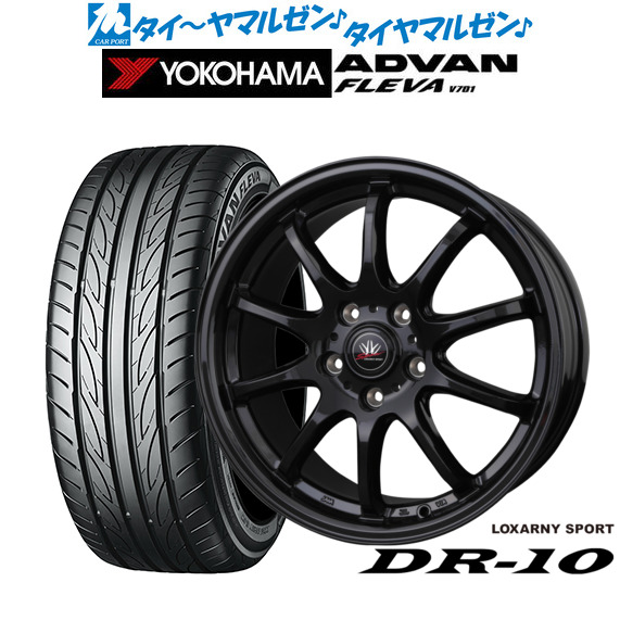 BADX ロクサーニスポーツ DR-10 17インチ 7.0J ヨコハマ ADVAN アドバン フレバ V701 215/40R17 サマータイヤ ホイール4本セット