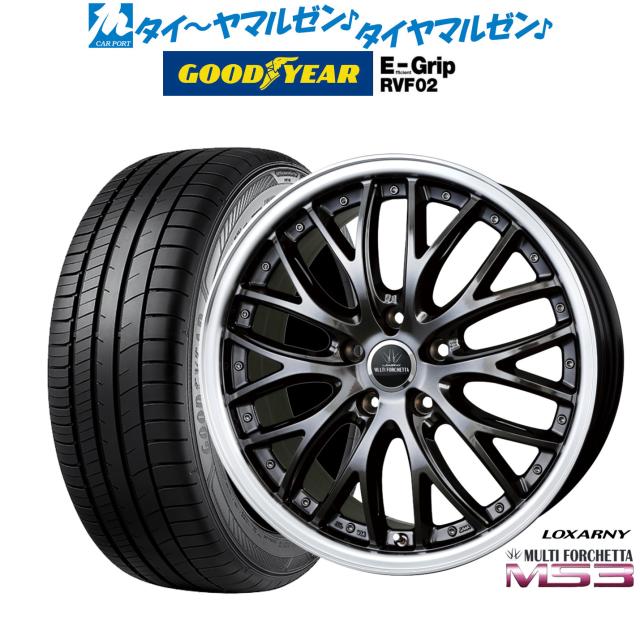 BADX ロクサーニ マルチフォルケッタ MS3 18インチ 7.5J グッドイヤー エフィシエント グリップ RVF02 215/45R18 サマータイヤ ホイール4本セット