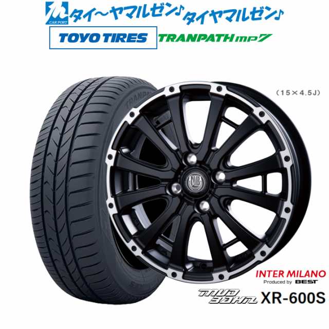 インターミラノ マッドバーン XR-600S 15インチ 4.5J トーヨータイヤ トランパス mp7 165/60R15 サマータイヤ ホイール4本セット