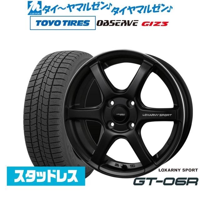 [2025年製]トーヨータイヤ OBSERVE オブザーブ GIZ3(ギズスリー) 185/60R15 スタッドレスタイヤ ホイール4本セット BADX ロクサーニスポーツ GT-06R