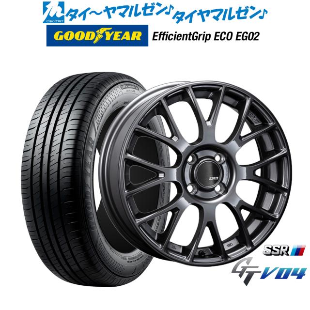 タナベ SSR GT V04 15インチ 5.0J グッドイヤー エフィシエント グリップ エコ EG02 165/55R15 サマータイヤ ホイール4本セット