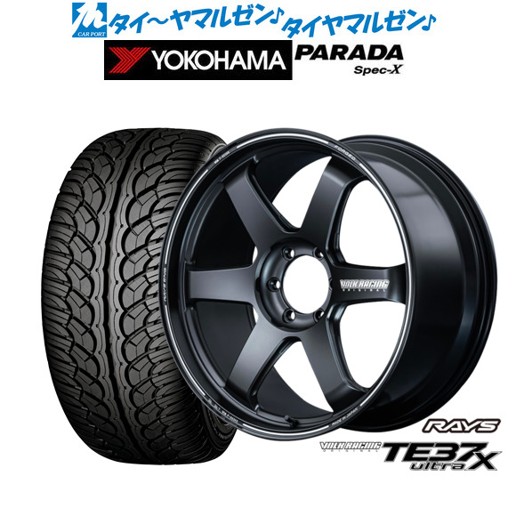 レイズ ボルクレーシング TE37 ウルトラ X 22インチ 9.0J ヨコハマ PARADA パラダ Spec-X 285/45R22 サマータイヤ ホイール4本セット