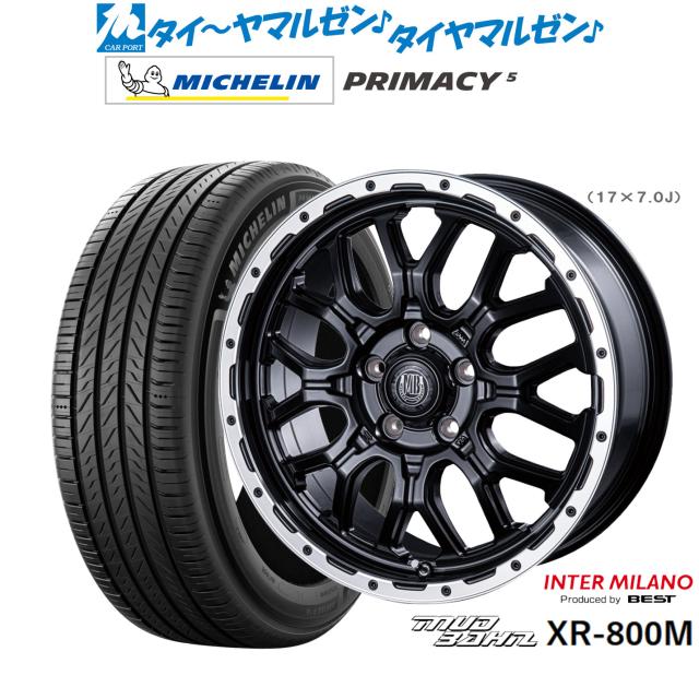 インターミラノ マッドバーン XR-800M 17インチ 7.0J ミシュラン プライマシー プライマシー5 215/55R17 サマータイヤ ホイール4本セット