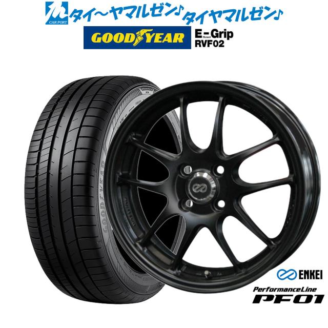 エンケイ PF01 16インチ 6.5J グッドイヤー エフィシエント グリップ RVF02 195/60R16 サマータイヤ ホイール4本セット