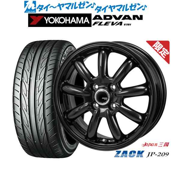 JAPAN三陽 ZACK JP-209 16インチ 6.0J ヨコハマ ADVAN アドバン フレバ V701 195/45R16 サマータイヤ ホイール4本セット