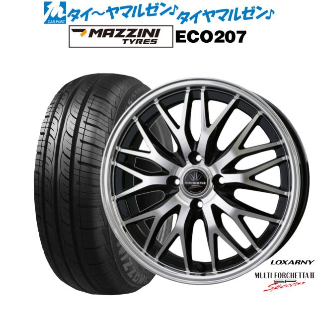 BADX ロクサーニ マルチフォルケッタ２ SP-SPECTOR 15インチ 4.5J Best Choice MAZZINI(マジーニ) ECO 207 165/55R15 サマータイヤ ホイール4本セット
