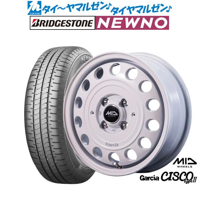 MID ホイールズ ガルシア シスコ Type2 14インチ 4.5J ブリヂストン NEWNO ニューノ 155/65R14 サマータイヤ ホイール4本セット