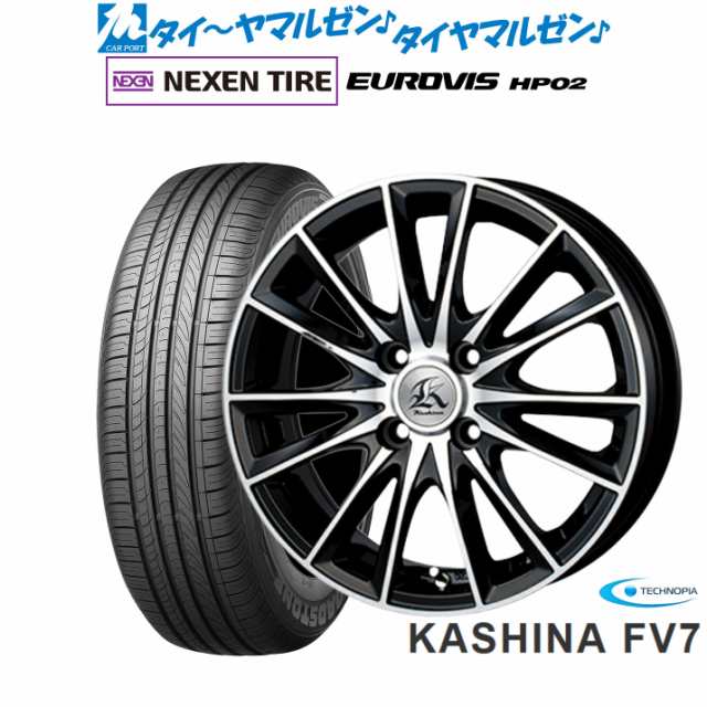 テクノピア カシーナ FV-7 14インチ 4.5J NEXEN ネクセン ロードストーン ユーロビズ HP02 155/65R14 サマータイヤ ホイール4本セット