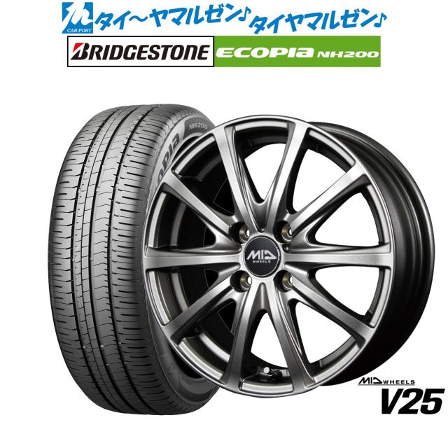 MID ホイールズ V25 15インチ 5.5J ブリヂストン ECOPIA エコピア 