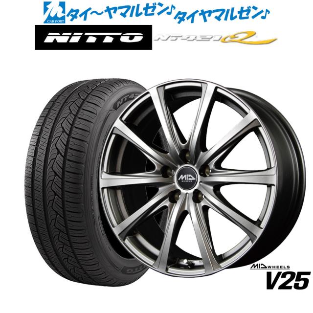 MID ホイールズ V25 17インチ 7.0J NITTO NT421Q  225/65R17 サマータイヤ ホイール4本セット