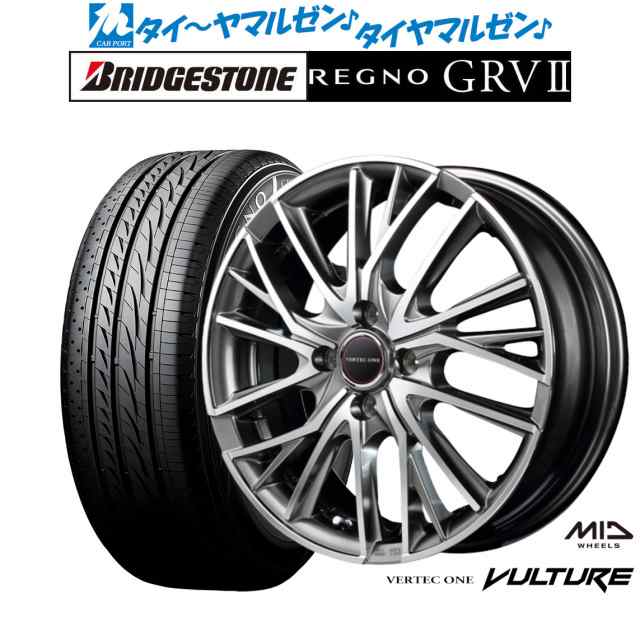 MID ヴァーテック ワン ヴァルチャー 15インチ 5.5J ブリヂストン REGNO レグノ GRVII(GRV2) 195/65R15 サマータイヤ ホイール4本セット