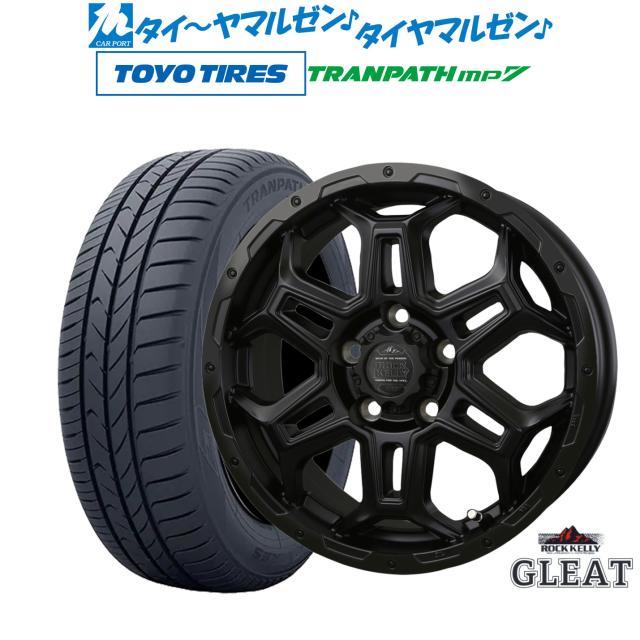 BADX ロックケリー ROCK KELLY グリート Black Edition(5穴) 16インチ 6.5J トーヨータイヤ トランパス TRANPATH mp7 195/60R16 サマータイヤ ホイール4本セット