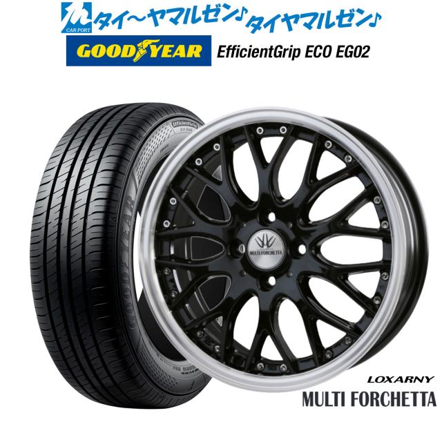 BADX ロクサーニ マルチフォルケッタ 15インチ 5.0J グッドイヤー エフィシエント グリップ エコ EG02 165/50R15 サマータイヤ ホイール4本セット