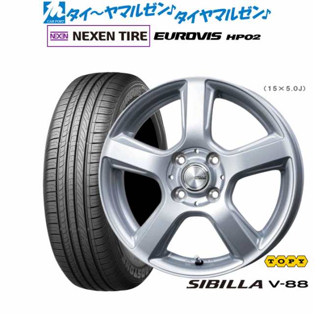 トピー シビラ V-88 13インチ 4.5J NEXEN ネクセン ロードストーン ユーロビズ HP02 155/70R13 サマータイヤ ホイール4本セット