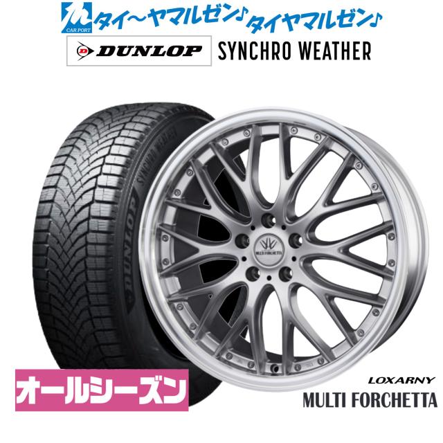 BADX ロクサーニ マルチフォルケッタ 19インチ 8.0J ダンロップ SYNCHRO WEATHER シンクロウェザー  245/45R19 オールシーズンタイヤ ホイール4本セット