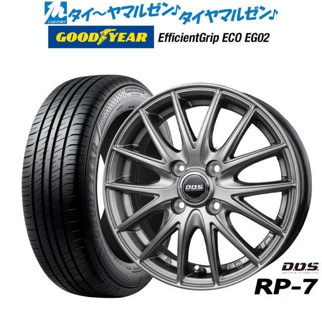 BADX DOS(DOS) RP-7 14インチ 4.5J グッドイヤー エフィシエント グリップ エコ EG02 155/65R14 サマータイヤ ホイール4本セット