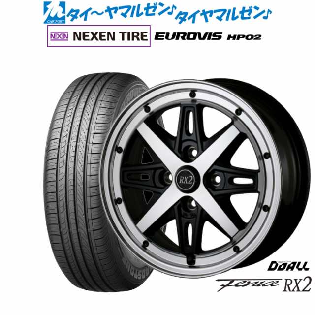 ドゥオール アルジェノン フェニーチェ RX2 14インチ 4.5J NEXEN ネクセン ロードストーン ユーロビズ HP02 165/65R14 サマータイヤ ホイ