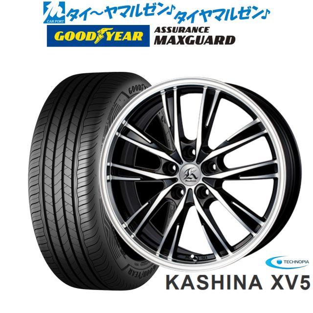 テクノピア カシーナ XV-5 17インチ 7.0J グッドイヤー ASSURANCE アシュアランス MAXGUARD 215/45R17 サマータイヤ ホイール4本セット