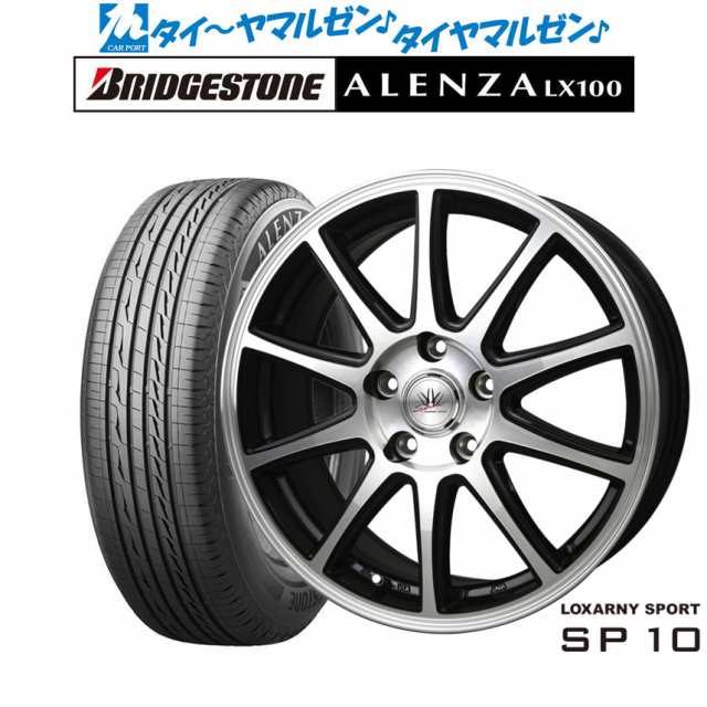 サマータイヤ ホイール4本セット BADX ロクサーニスポーツ SP10 ブラックポリッシュ 16インチ 6.5J ブリヂストン ALENZA アレンザ LX100