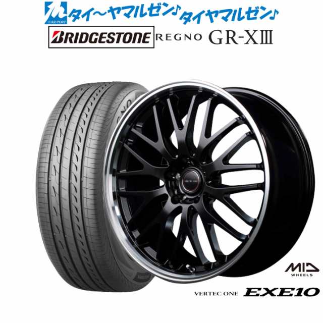 MID ヴァーテック ワン EXE10 18インチ 8.0J ブリヂストン REGNO レグノ GR-XIII(GR-X3) 225/50R18 サマータイヤ ホイール4本セットの通販は