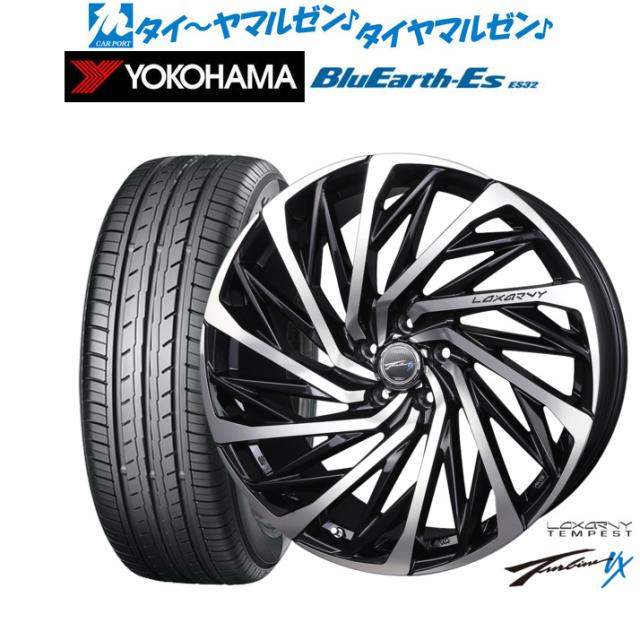 サマータイヤ ホイール4本セット BADX ロクサーニ テンペストタービンVX ブラックポリッシュ 19インチ 8.0J ヨコハマ BluEarth-ES ブルーアースイーエス ES32 245/40R19 94W (ES32C)