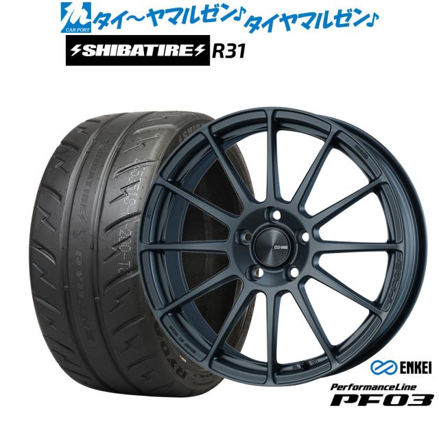 エンケイ PF03  18インチ 7.0J SHIBATIRE シバタイヤ 200R (R31) 225/40R18 サマータイヤ ホイール4本セット
