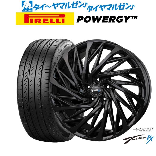 BADX ロクサーニ テンペストタービンVX Black Edition 20in 8.5J ピレリ POWERGY (パワジー) 245/40R20 炎節タイア 銀輪4本仕かける